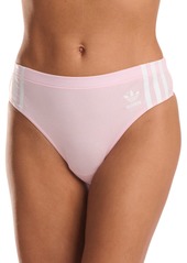 adidas Intimates Women's Adicolor Comfort Flex Cotton Wide Side Thong 4A1H63 - Clear Pink