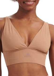 adidas Intimates Women's Longline Plunge Light Support Bra 4A7H69 - Toasted Almond