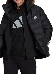 adidas Itavic 3-Stripes Water Repellent Puffer Jacket in Black at Nordstrom