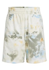 adidas Kids' Allover Logo Wash French Terry Shorts