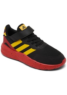 adidas Little Boys Disney Mickey Mouse Nebzeb Adjustable Strap Casual Sneakers from Finish Line - Black, Gold, Scarlet