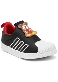 adidas Little Kids Originals Disney Mickey Mouse Superstar 360 Casual Slip-On Sneakers from Finish Line
