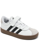 adidas Little Kids Vl Court 3.0 Fastening Strap Casual Sneakers from Finish Line - White, Black