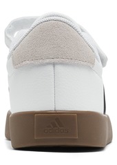 adidas Little Kids Vl Court 3.0 Fastening Strap Casual Sneakers from Finish Line - White, Black