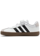 adidas Little Kids Vl Court 3.0 Fastening Strap Casual Sneakers from Finish Line - White, Black