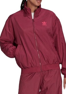 adidas Logo Play Primgreen Track Jacket in Victory Crimson at Nordstrom