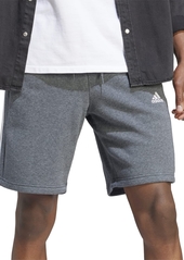 "adidas Men's 3-Stripes 10"" Fleece Shorts - putty grey / ivory"