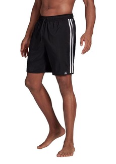 adidas mens 3-Stripes CLX Swim Shorts