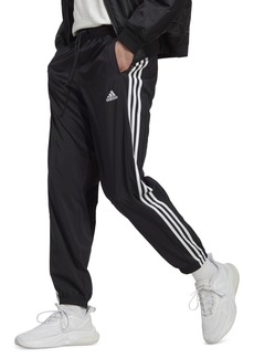 adidas Men's Aeroready Essentials Elastic Cuff Woven 3-Stripes Tracksuit Pants - Blk/white