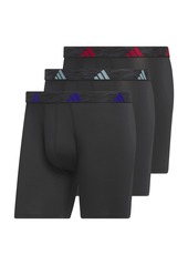 adidas Men's Athletic Fit Microfiber Boxer Brief Underwear (3-Pack)