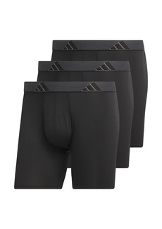 adidas Men's Athletic Fit Microfiber Boxer Brief Underwear (3-Pack)   Big Tall