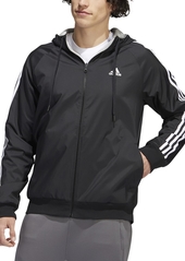 adidas Men's Balance Reversible Stripe Logo Jacket - Leg Ink/blk