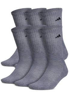 adidas Men's Cushioned Athletic 6-Pack Crew Socks - Medium Grey