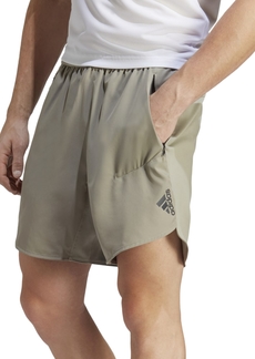 "adidas Men's Designed For Training Classic-Fit 7"" Performance Shorts - Silver Pebble"