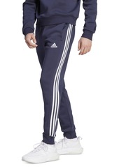 adidas Men's Essentials 3-Stripes Regular-Fit Fleece Joggers - Lucid Blue / Wht