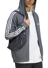 adidas Men's Essentials 3-Stripes Regular-Fit Full-Zip Fleece Hoodie, Regular & Big & Tall - Leg Ink/wht