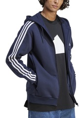 adidas Men's Essentials 3-Stripes Regular-Fit Full-Zip Fleece Hoodie, Regular & Big & Tall - Leg Ink/wht