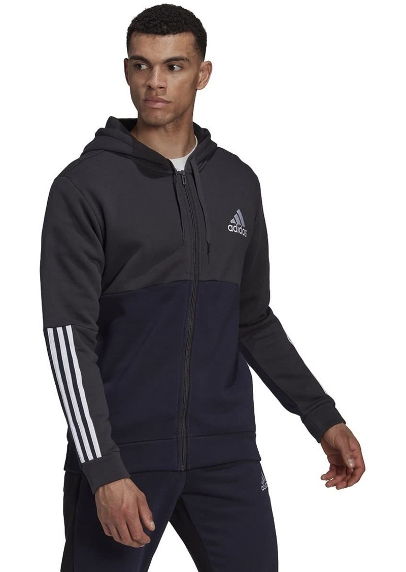 adidas Men's Essentials Colorblock Full Zip Hoodie