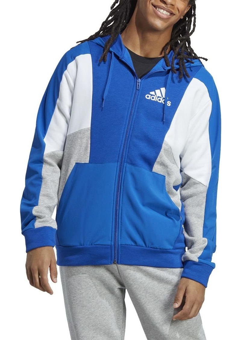 adidas Men's Essentials Colorblock Full-Zip Hoodie