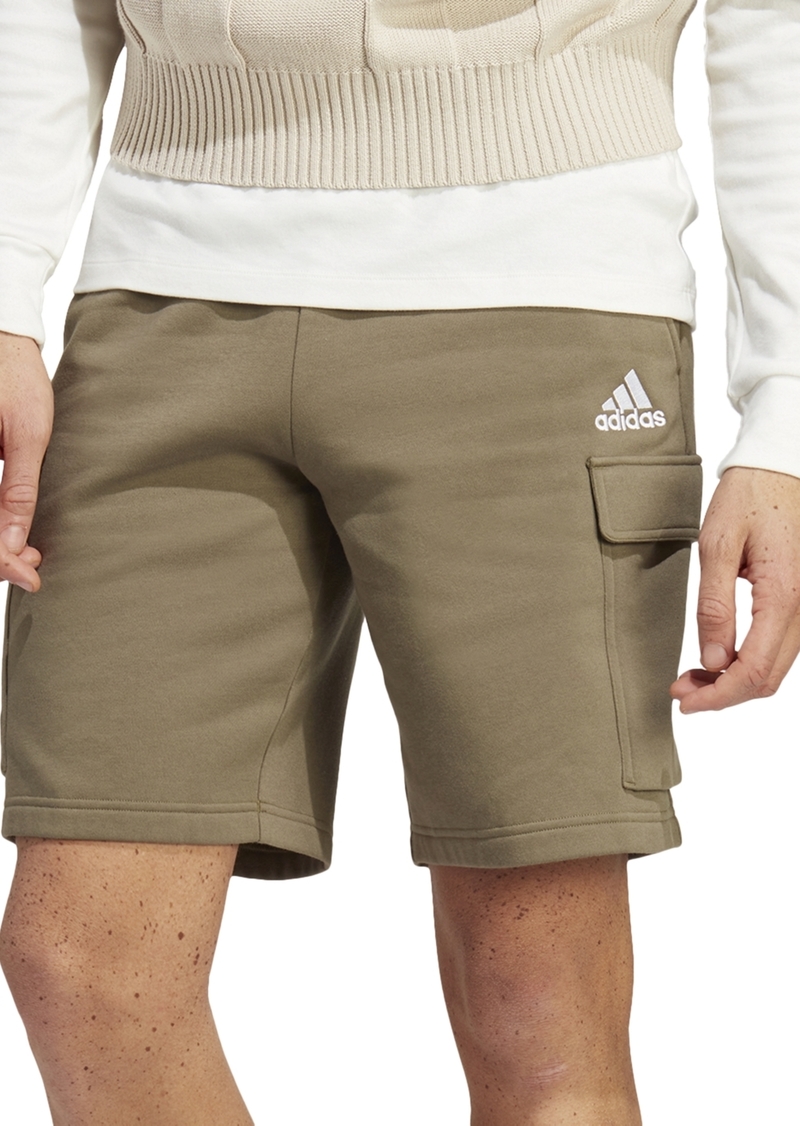 adidas Men's Essentials Fleece Cargo Shorts - Easy Pink