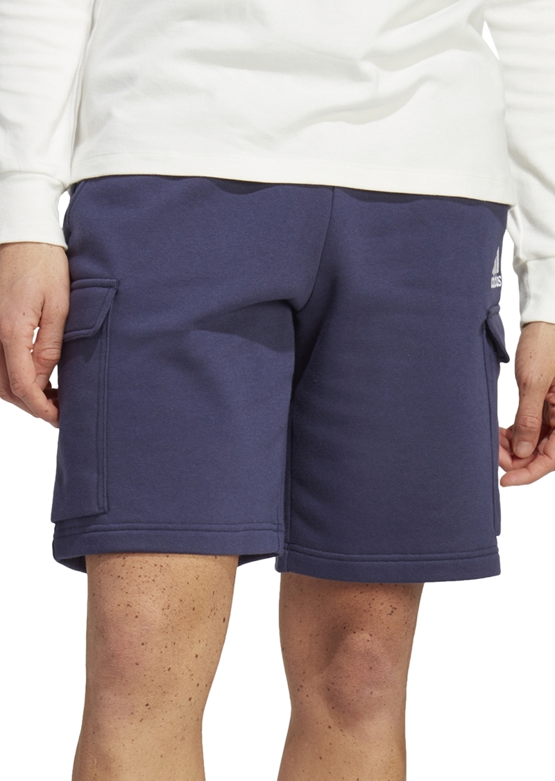 adidas Men's Essentials Fleece Cargo Shorts - Legend Ink