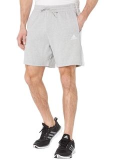 adidas Men's Essentials French Terry 3-Stripes Shorts  Grey Heather
