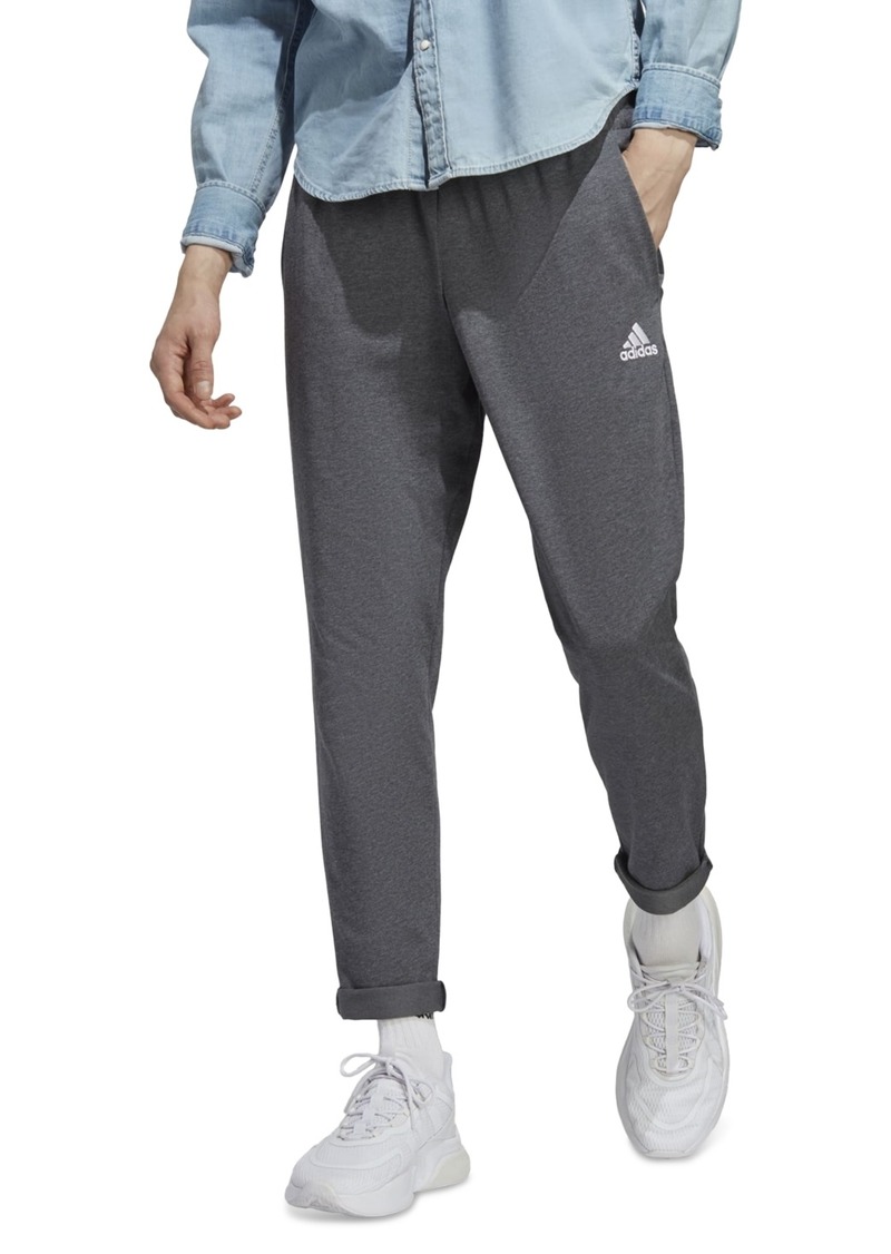 adidas Men's Essentials Performance Single Jersey Tapered Open Hem Jogger Pants - Dgh