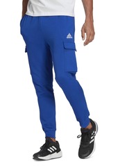 adidas Men's Essentials Regular Tapered-Fit Fleece Cargo Joggers - Leg Ink