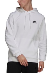 adidas Men's Feel Cozy Essentials Fleece Pullover Hoodie - Medium Grey Heather