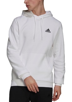 adidas Men's Feel Cozy Essentials Fleece Pullover Hoodie - White
