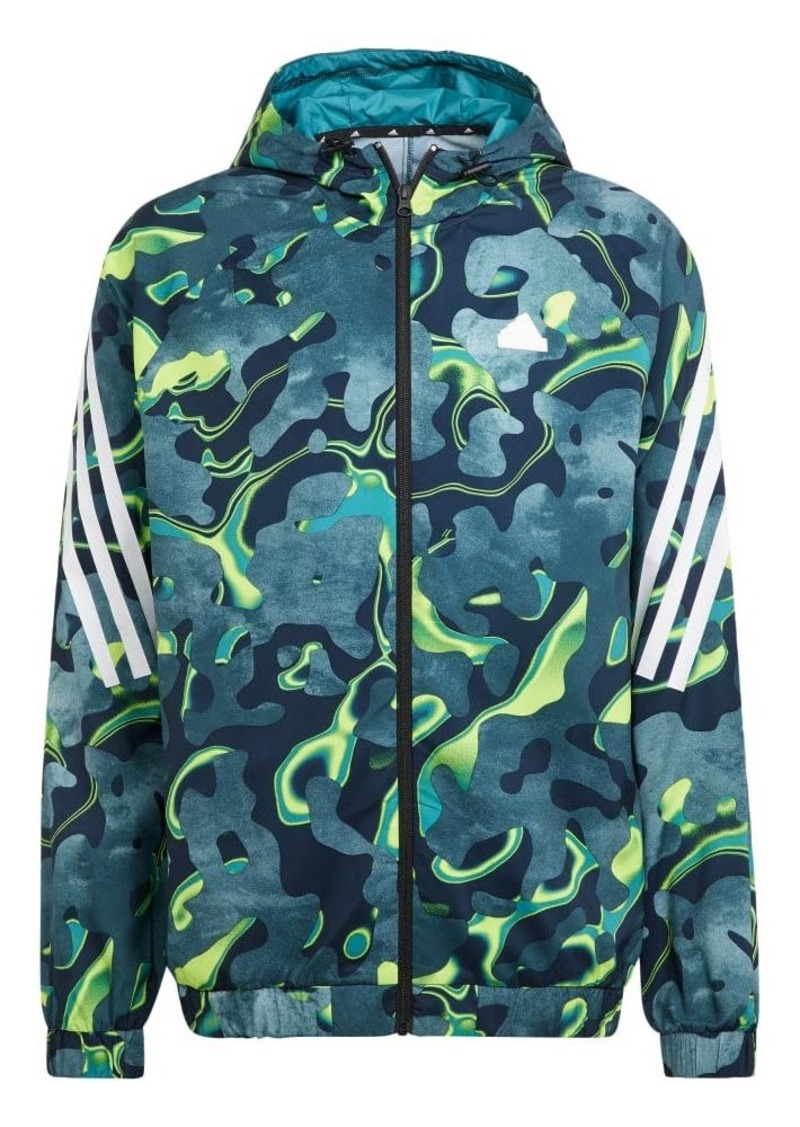 adidas Men's Future Icon All Over Printed Full-Zip Hoodie