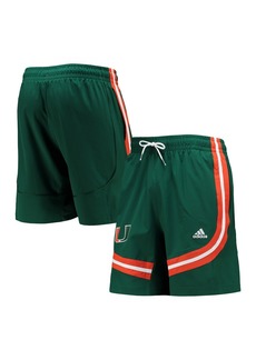 Adidas Men's Green Miami Hurricanes Swingman Basketball Aeroready Shorts - Green