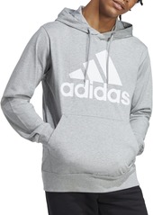 adidas Men's Essentials Performance Jersey Logo Hoodie - Black/wht