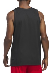 adidas Men's Legends Sleeveless 3-Stripes Logo Basketball Tank - Black