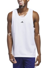 adidas Men's Legends Sleeveless 3-Stripes Logo Basketball Tank - Black