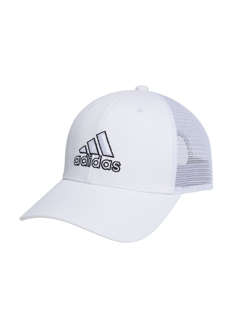 adidas Men's Mesh Back Structured Low Crown Snapback Adjustable Fit Cap