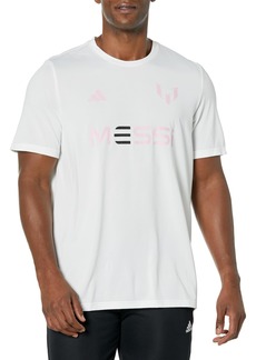 adidas Mens Messi Wordmark Short Sleeve T-Shirt
