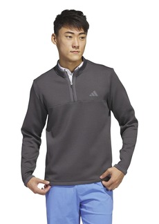 adidas Mens Microdot 1/4-Zip Golf Pullover Black