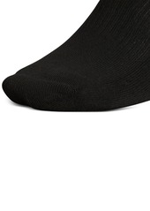 adidas Men's No-Show Athletic Extended Size Socks, 6 Pack - Black