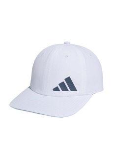 adidas Men's Offset 3-bar Snapback Relaxed Fit Medium Crown Slight Precurve Brim Adjustable Hat