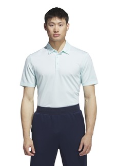 adidas Golf Mens Ottoman Stripe Polo Shirt semi Flash Aqua