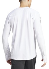 adidas Men's Own The Run Moisture-Wicking Long-Sleeve T-Shirt - White