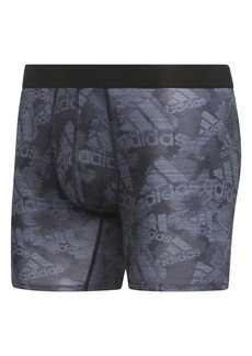 adidas Men's Performance Boxer Brief Underwear (1 Pack) BOS Floral Black-Carbon/Black/Onix Grey