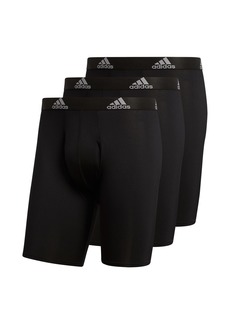 adidas mens Performance Long Underwear (3-pack) Boxed boxer briefs   US