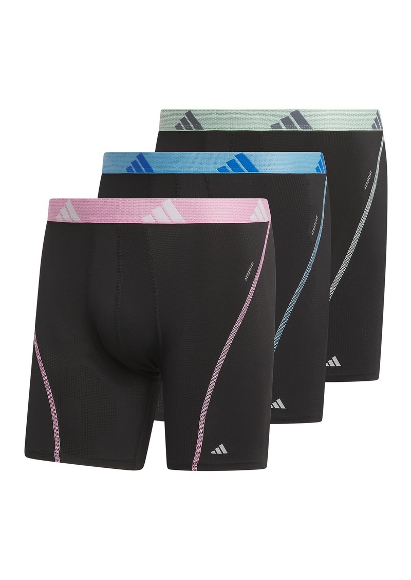 adidas Men's Performance Mesh Boxer Brief Underwear (3-Pack) Engineered for Active Sport with All Day Comfort Soft Breathable Fabric