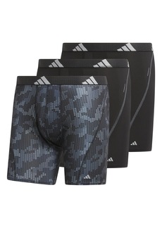 adidas Men's Performance Mesh Boxer Brief Underwear (3-Pack) Engineered for Active Sport with All Day Comfort Soft Breathable Fabric Digi Camo Black-Onix/Black/Clear Grey
