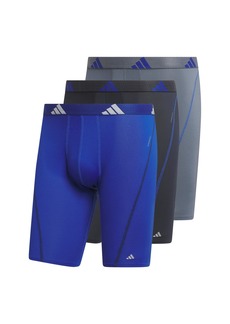 adidas Men's Performance Mesh Long Boxer Brief Underwear (3-Pack) for Active Sport and All Day Comfort Soft Breathable Fabric