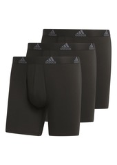 adidas Men's Performance Stretch Cotton Boxer Brief Underwear (3-Pack) Designed for Active Comfort and All Day wear