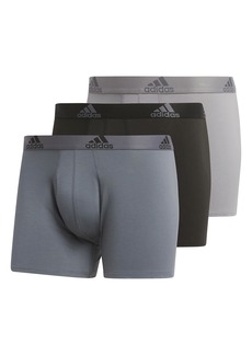 adidas Men's Performance Stretch Cotton Trunk Underwear (3-Pack) Designed for Active Comfort and All Day wear