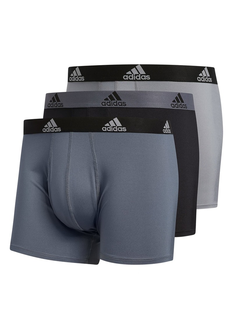 adidas mens Performance (3-pack) trunks underwear   US